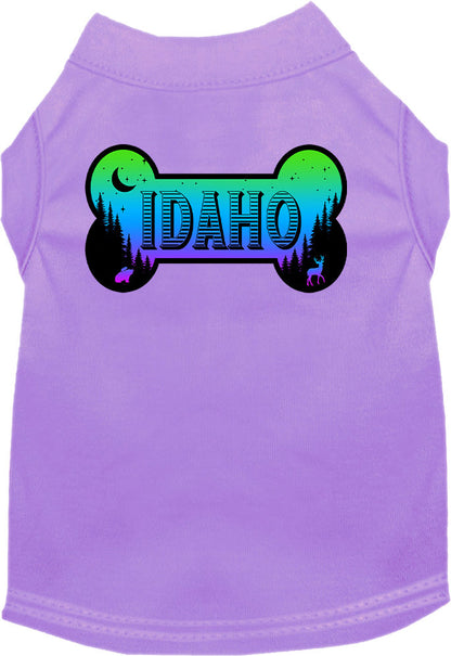 Pet Dog & Cat Screen Printed Shirt for Small to Medium Pets (Sizes XS-XL), "Idaho Mountain Shades"