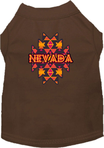 Pet Dog & Cat Screen Printed Shirt for Small to Medium Pets (Sizes XS-XL), "Nevada Navajo Tribal"