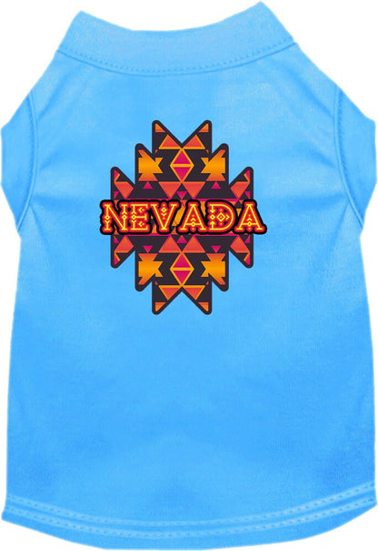 Pet Dog & Cat Screen Printed Shirt for Small to Medium Pets (Sizes XS-XL), "Nevada Navajo Tribal"