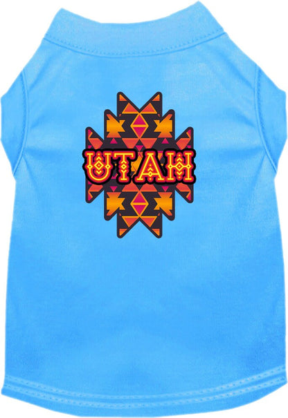 Pet Dog & Cat Screen Printed Shirt for Small to Medium Pets (Sizes XS-XL), "Utah Navajo Tribal"