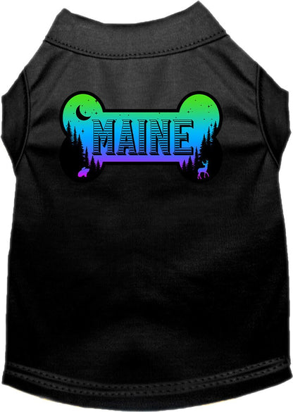 Pet Dog & Cat Screen Printed Shirt for Medium to Large Pets (Sizes 2XL-6XL), "Maine Mountain Shades"