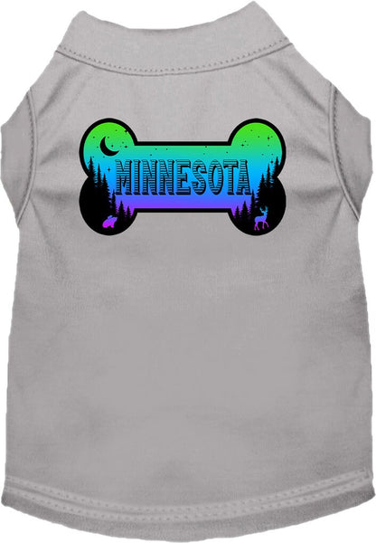 Pet Dog & Cat Screen Printed Shirt for Small to Medium Pets (Sizes XS-XL), "Minnesota Mountain Shades"