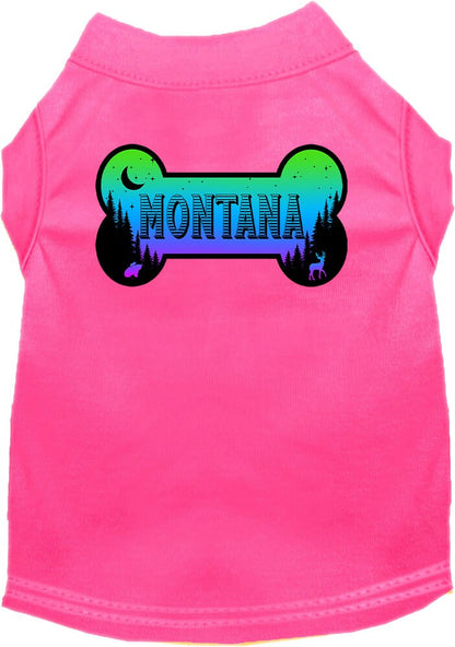 Pet Dog & Cat Screen Printed Shirt for Medium to Large Pets (Sizes 2XL-6XL), "Montana Mountain Shades"