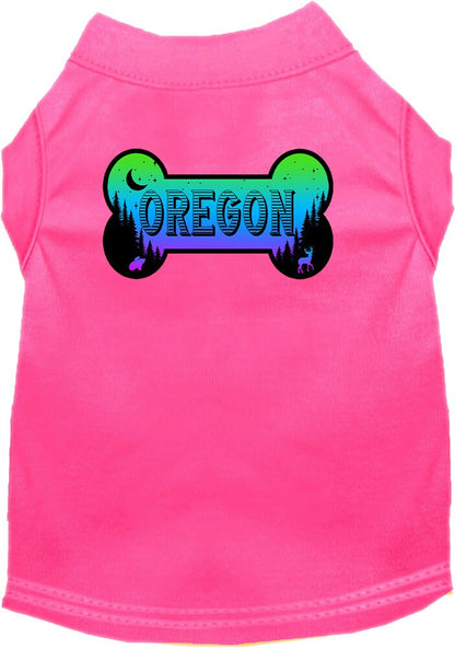 Pet Dog & Cat Screen Printed Shirt for Small to Medium Pets (Sizes XS-XL), "Oregon Mountain Shades"