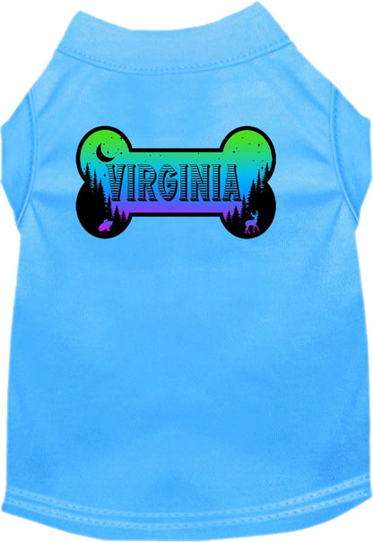 Pet Dog & Cat Screen Printed Shirt for Small to Medium Pets (Sizes XS-XL), "Virginia Mountain Shades"