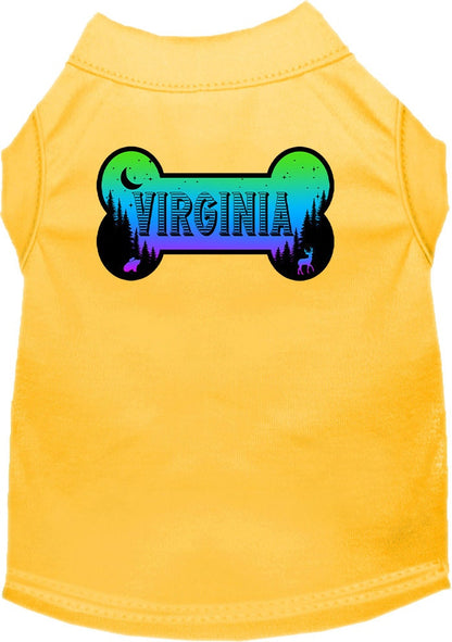 Pet Dog & Cat Screen Printed Shirt for Small to Medium Pets (Sizes XS-XL), "Virginia Mountain Shades"