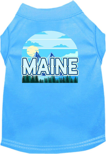 Pet Dog & Cat Screen Printed Shirt for Small to Medium Pets (Sizes XS-XL), "Maine Trailblazer"