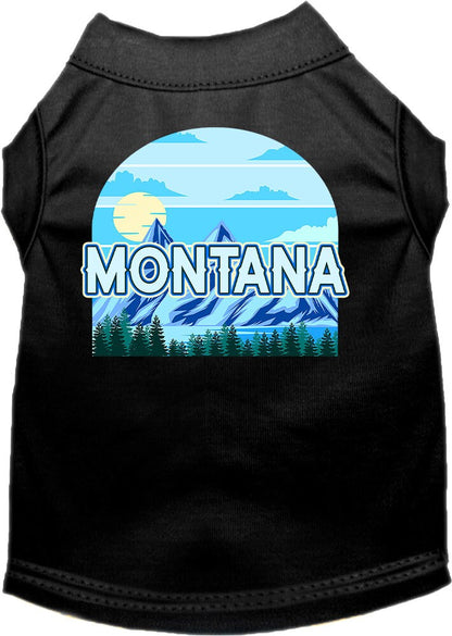 Pet Dog & Cat Screen Printed Shirt for Small to Medium Pets (Sizes XS-XL), "Montana Trailblazer"