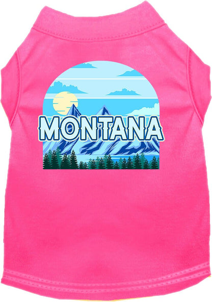 Pet Dog & Cat Screen Printed Shirt for Small to Medium Pets (Sizes XS-XL), "Montana Trailblazer"