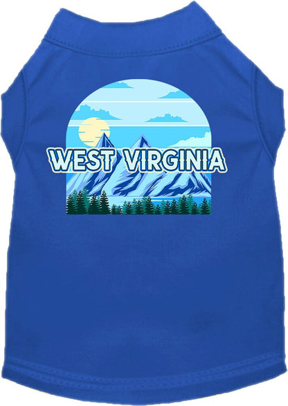 Pet Dog & Cat Screen Printed Shirt for Small to Medium Pets (Sizes XS-XL), "West Virginia Trailblazer"