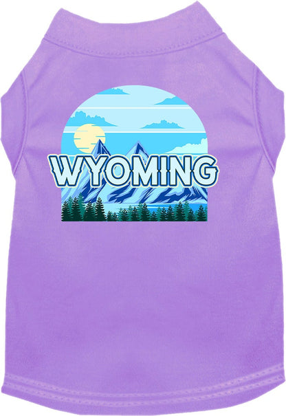 Pet Dog & Cat Screen Printed Shirt for Small to Medium Pets (Sizes XS-XL), "Wyoming Trailblazer"