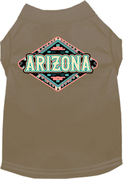 Pet Dog & Cat Screen Printed Shirt for Medium to Large Pets (Sizes 2XL-6XL), "Arizona Peach Aztec"