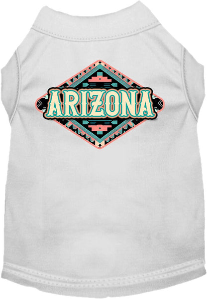 Pet Dog & Cat Screen Printed Shirt for Medium to Large Pets (Sizes 2XL-6XL), "Arizona Peach Aztec"