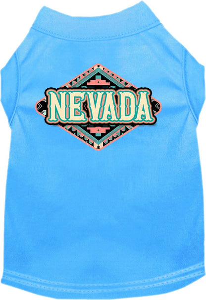 Pet Dog & Cat Screen Printed Shirt for Medium to Large Pets (Sizes 2XL-6XL), "Nevada Peach Aztec"