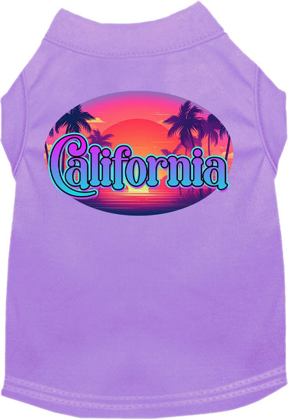 Pet Dog & Cat Screen Printed Shirt for Medium to Large Pets (Sizes 2XL-6XL), "California Classic Beach"