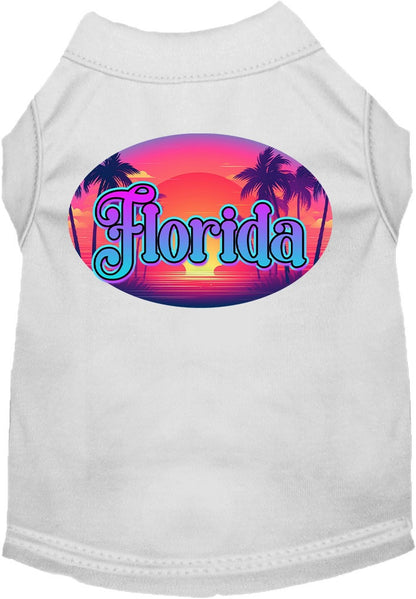 Pet Dog & Cat Screen Printed Shirt for Medium to Large Pets (Sizes 2XL-6XL), "Florida Classic Beach"