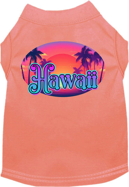 Pet Dog & Cat Screen Printed Shirt for Small to Medium Pets (Sizes XS-XL), "Hawaii Classic Beach"