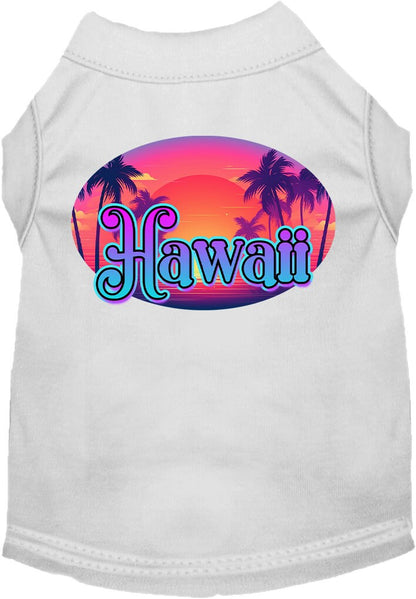 Pet Dog & Cat Screen Printed Shirt for Small to Medium Pets (Sizes XS-XL), "Hawaii Classic Beach"