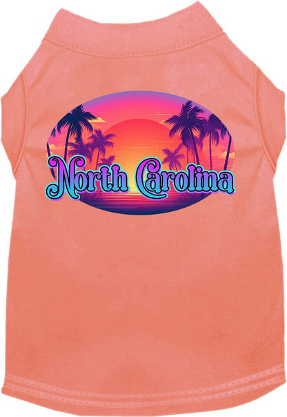 Pet Dog & Cat Screen Printed Shirt for Medium to Large Pets (Sizes 2XL-6XL), "North Carolina Classic Beach"