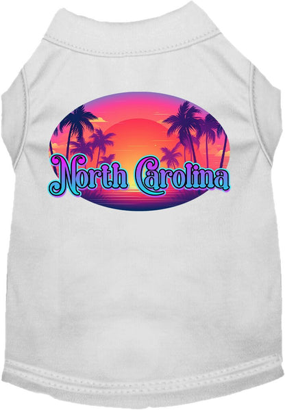 Pet Dog & Cat Screen Printed Shirt for Small to Medium Pets (Sizes XS-XL), "North Carolina Classic Beach"