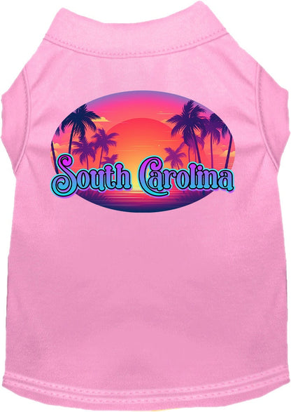 Pet Dog & Cat Screen Printed Shirt for Medium to Large Pets (Sizes 2XL-6XL), "South Carolina Classic Beach"