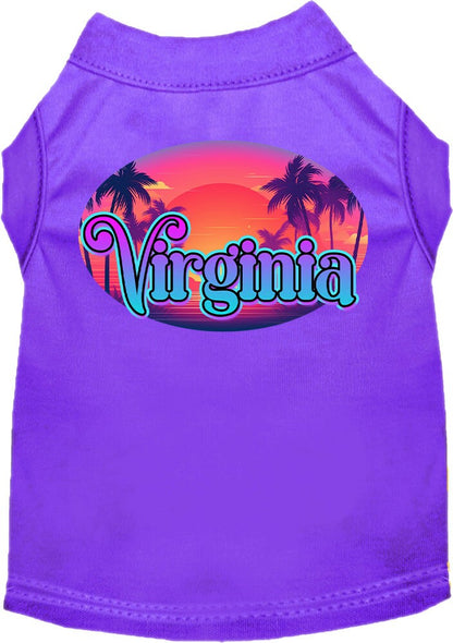 Pet Dog & Cat Screen Printed Shirt for Medium to Large Pets (Sizes 2XL-6XL), "Virginia Classic Beach"