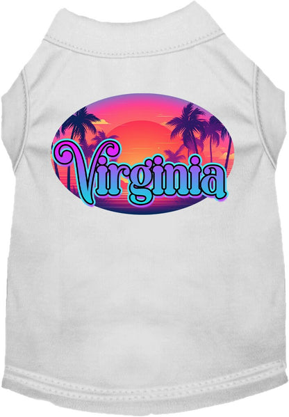 Pet Dog & Cat Screen Printed Shirt for Medium to Large Pets (Sizes 2XL-6XL), "Virginia Classic Beach"