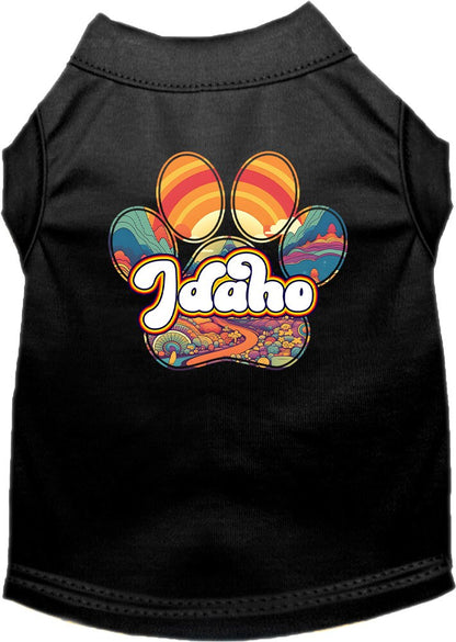 Pet Dog & Cat Screen Printed Shirt for Small to Medium Pets (Sizes XS-XL), "Idaho Groovy Summit"