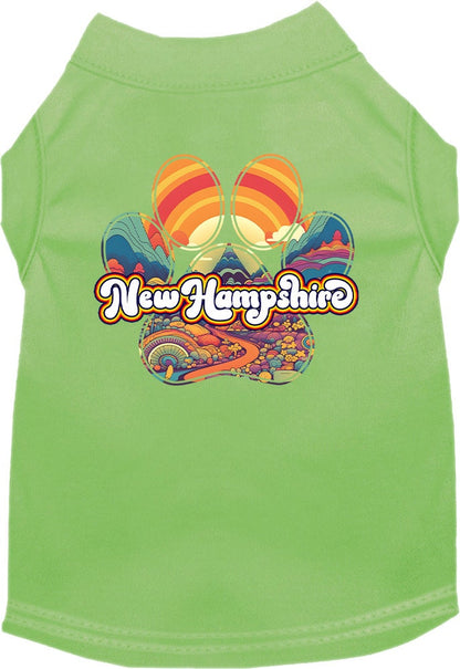 Pet Dog & Cat Screen Printed Shirt for Medium to Large Pets (Sizes 2XL-6XL), "New Hampshire Groovy Summit"