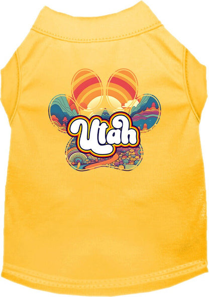 Pet Dog & Cat Screen Printed Shirt for Small to Medium Pets (Sizes XS-XL), "Utah Groovy Summit"