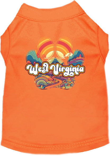 Pet Dog & Cat Screen Printed Shirt for Medium to Large Pets (Sizes 2XL-6XL), "West Virginia Groovy Summit"