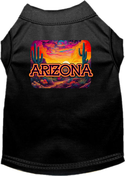 Pet Dog & Cat Screen Printed Shirt for Medium to Large Pets (Sizes 2XL-6XL), "Arizona Neon Desert"