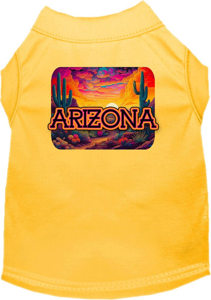 Pet Dog & Cat Screen Printed Shirt for Medium to Large Pets (Sizes 2XL-6XL), "Arizona Neon Desert"