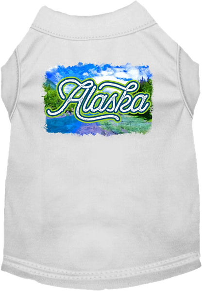 Pet Dog & Cat Screen Printed Shirt for Medium to Large Pets (Sizes 2XL-6XL), "Alaska Summer"