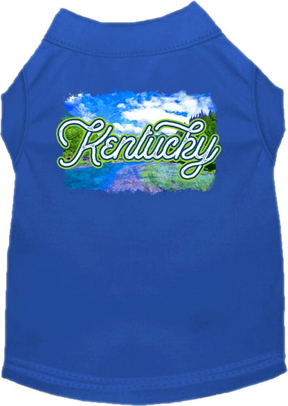 Pet Dog & Cat Screen Printed Shirt for Medium to Large Pets (Sizes 2XL-6XL), "Kentucky Summer"