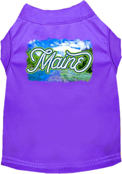 Pet Dog & Cat Screen Printed Shirt for Small to Medium Pets (Sizes XS-XL), "Maine Summer"