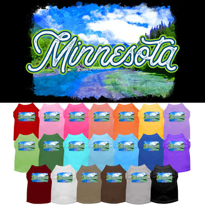 Pet Dog & Cat Screen Printed Shirt for Small to Medium Pets (Sizes XS-XL), &quot;Minnesota Summer&quot;