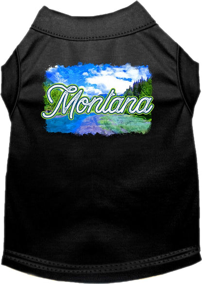 Pet Dog & Cat Screen Printed Shirt for Medium to Large Pets (Sizes 2XL-6XL), "Montana Summer"