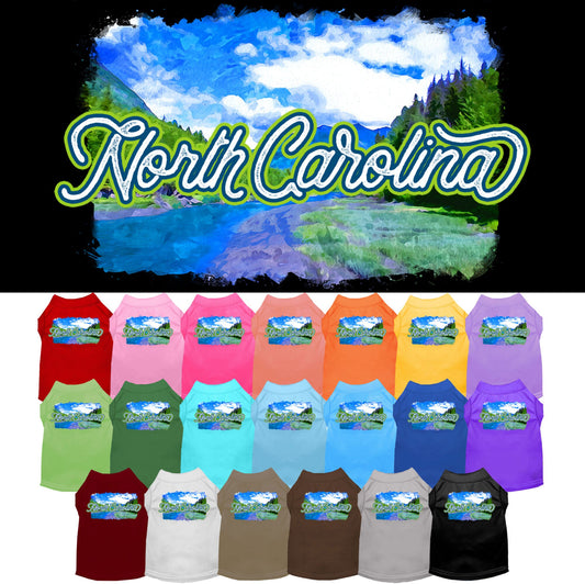 Pet Dog & Cat Screen Printed Shirt for Medium to Large Pets (Sizes 2XL-6XL), &quot;North Carolina Summer&quot;