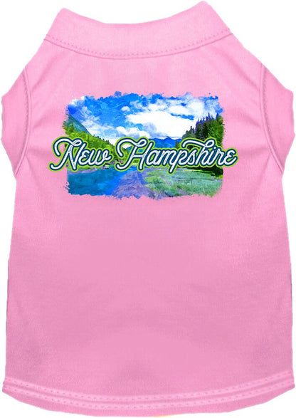 Pet Dog & Cat Screen Printed Shirt for Small to Medium Pets (Sizes XS-XL), "New Hampshire Summer"