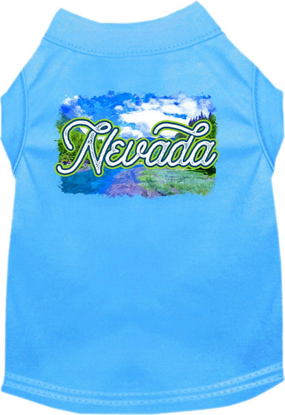 Pet Dog & Cat Screen Printed Shirt for Small to Medium Pets (Sizes XS-XL), "Nevada Summer"