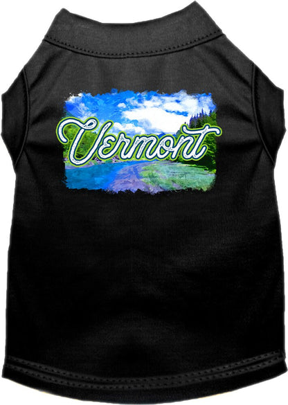 Pet Dog & Cat Screen Printed Shirt for Small to Medium Pets (Sizes XS-XL), "Vermont Summer"