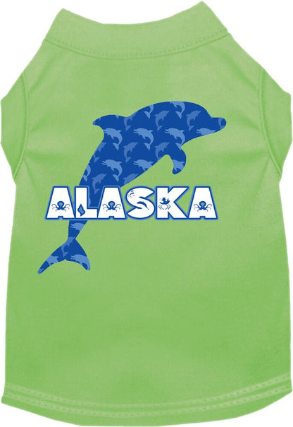 Pet Dog & Cat Screen Printed Shirt for Medium to Large Pets (Sizes 2XL-6XL), "Alaska Blue Dolphins"