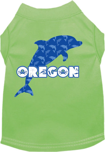 Pet Dog & Cat Screen Printed Shirt for Medium to Large Pets (Sizes 2XL-6XL), "Oregon Blue Dolphins"