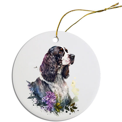 Dog Breed Christmas Ornament, "English Springer Spaniel"