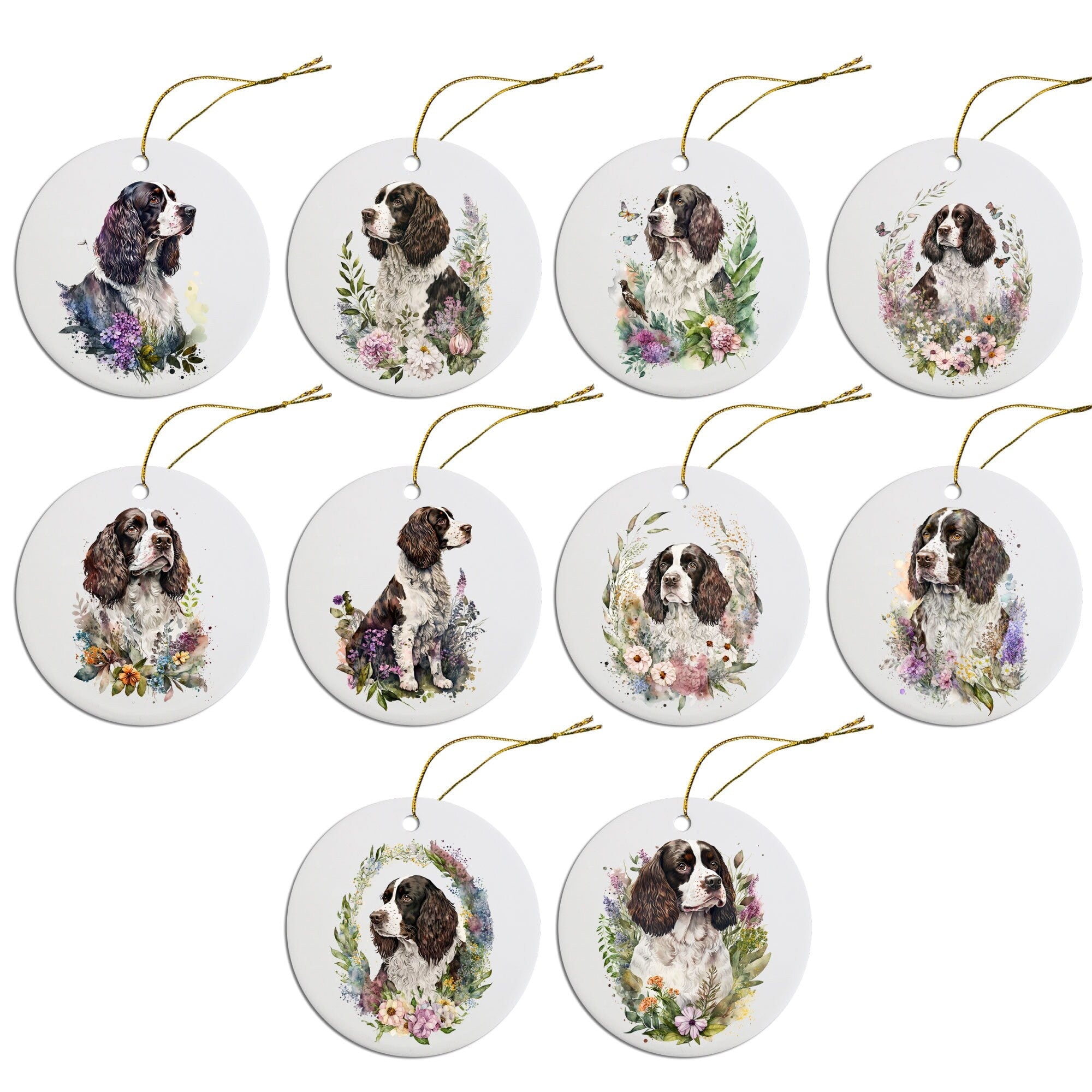 Dog Breed Christmas Ornament, &quot;English Springer Spaniel&quot;