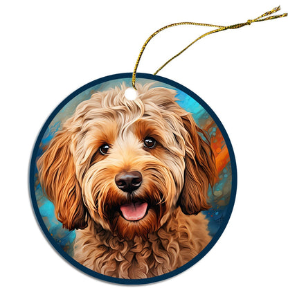 Dog Breed Christmas Ornament, "Labradoodle"