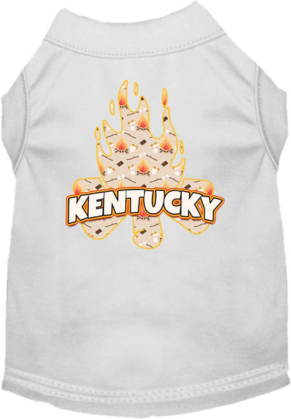 Pet Dog & Cat Screen Printed Shirt for Small to Medium Pets (Sizes XS-XL), "Kentucky Around The Campfire"