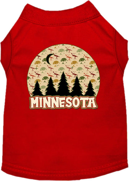 Pet Dog & Cat Screen Printed Shirt for Medium to Large Pets (Sizes 2XL-6XL), "Minnesota Under The Stars"