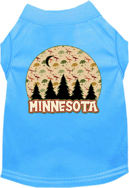 Pet Dog & Cat Screen Printed Shirt for Medium to Large Pets (Sizes 2XL-6XL), "Minnesota Under The Stars"